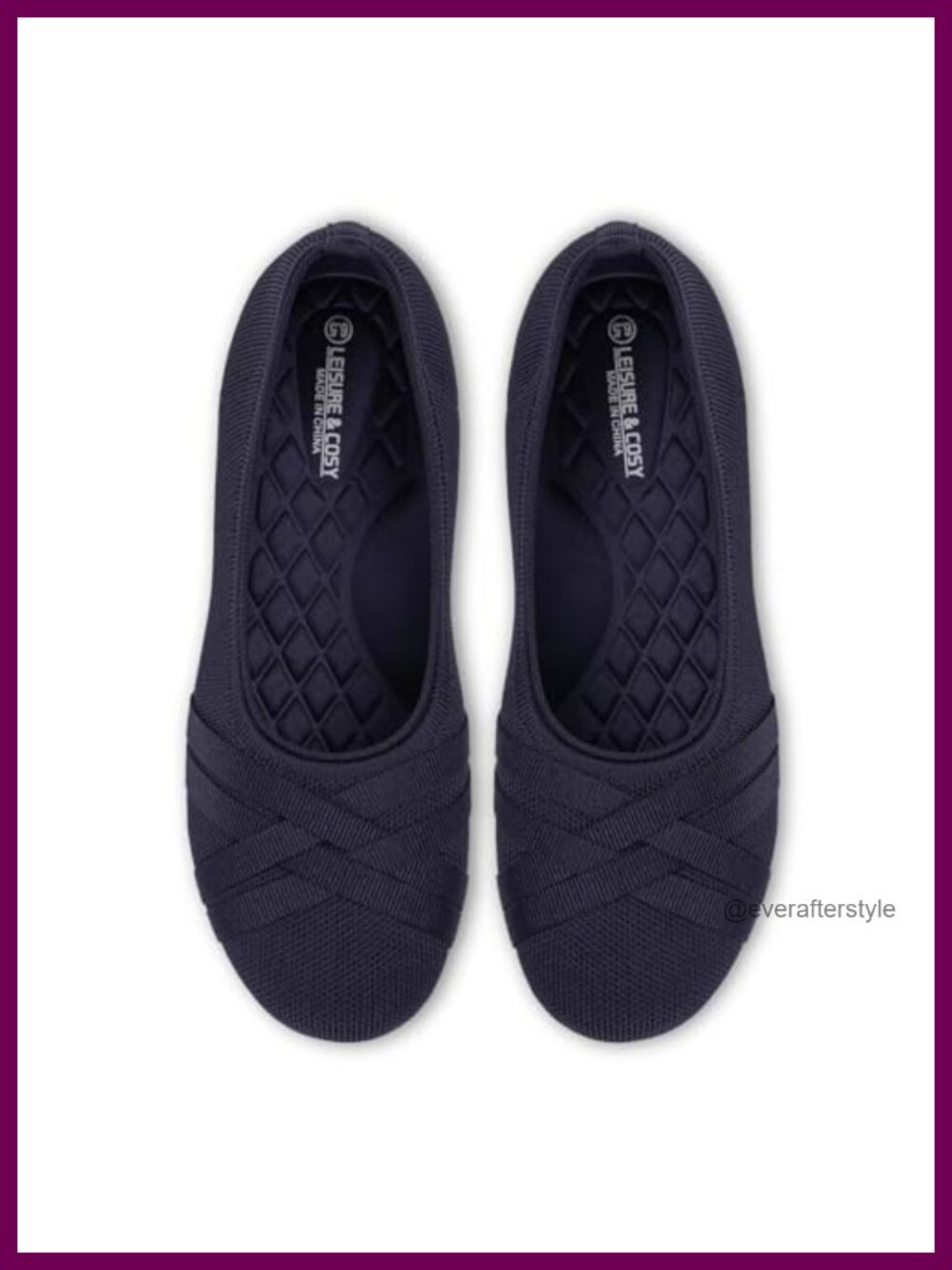 Womens Ballet Flats Knit Round Toe Slip-On Dressy Comfort Shoes